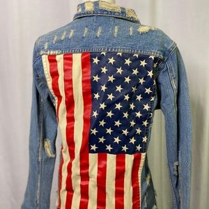 American Flag Jean Jacket